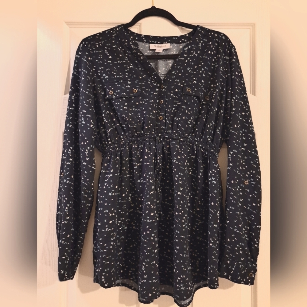 Motherhood Maternity Bird Print Blouse